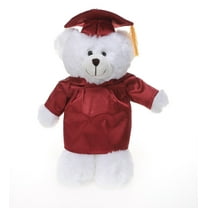 Made by Aliens Personalized White Bear Stuffed Animal Plush Toy – Perfect Gift for Graduation Name or Your School Logo on Gown, Best for Any Grad School Kids 12 Inches