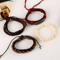 thumbnail image 4 of -Capa de cuero, pulsera tejida para mujer, accesorios vintage, pulseras de cuero, 4 of 5