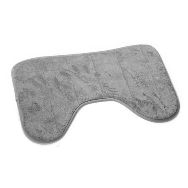 Xihbxyly Alfombrilla de Baño En Forma de U, de Algodón Suave, Antideslizante, Esencial para El Baño, con Cómodo Soporte para Los Pies, En Rojo, Caqui, Gris, Café, Azul y Beige, 40 X 60 Cm.