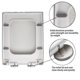 thumbnail image 3 of 1mor toilet seat PP extra long rectangular bathroom accessories durable heavy duty 06c-pp toilet seat - MXBC, 3 of 3