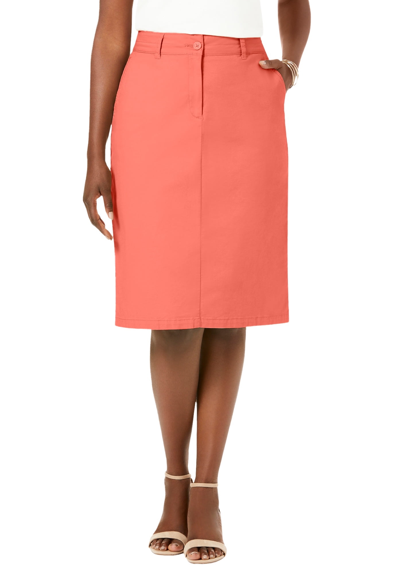 Jessica London Women's Plus Size Chino Skirt - Walmart.com