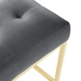 thumbnail image 6 of Modway Privy 30" Stainless Steel Performance Velvet Bar Stool in Gold/Charcoal, 6 of 8