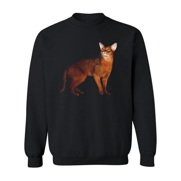 Stunning Red Abyssinian Cat Sweatshirt Men -Image by Shutterstock, Male Medium