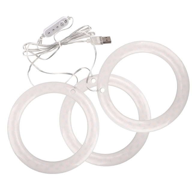 Luces LED para cultivo de plantas, 3 cabezales, espectro completo, para interior, con temporizador