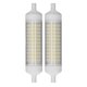 thumbnail image 1 of Lot de 2 ampoules LED R7S 118 mm, intensité variable, 15 W, 154 LED, double culot, éclairage publicitaire nocturne pour la maison, 220 V, 1 of 4