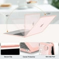 thumbnail image 4 of Compatible with MacBook Air 13 inch Case 2022 2021 2020 2019 2018 A2337 M1 A2179 A1932, Soft TPU Bumper Anti-Fingerprint Plastic Hard Case&Keyboard Cover for MacBook Air 13.3, Pink, 4 of 4