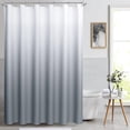 thumbnail image 2 of CAILDANL Black Shower Curtains Black and White Ombre Bath Curtains for Bathroom, Textured Fabric Shower Curtain Liner with 12 Hooks, Water Repellent, Machine Washable, 72 x 72 inch, 2 of 8