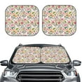 thumbnail image 6 of Lsque Bunny Floral 2 PCS Windshield Sun Shade | CarFoldable Window Covers | Car Accessories Reflect UV for Universal Cars SUV Truck | Large, 6 of 7