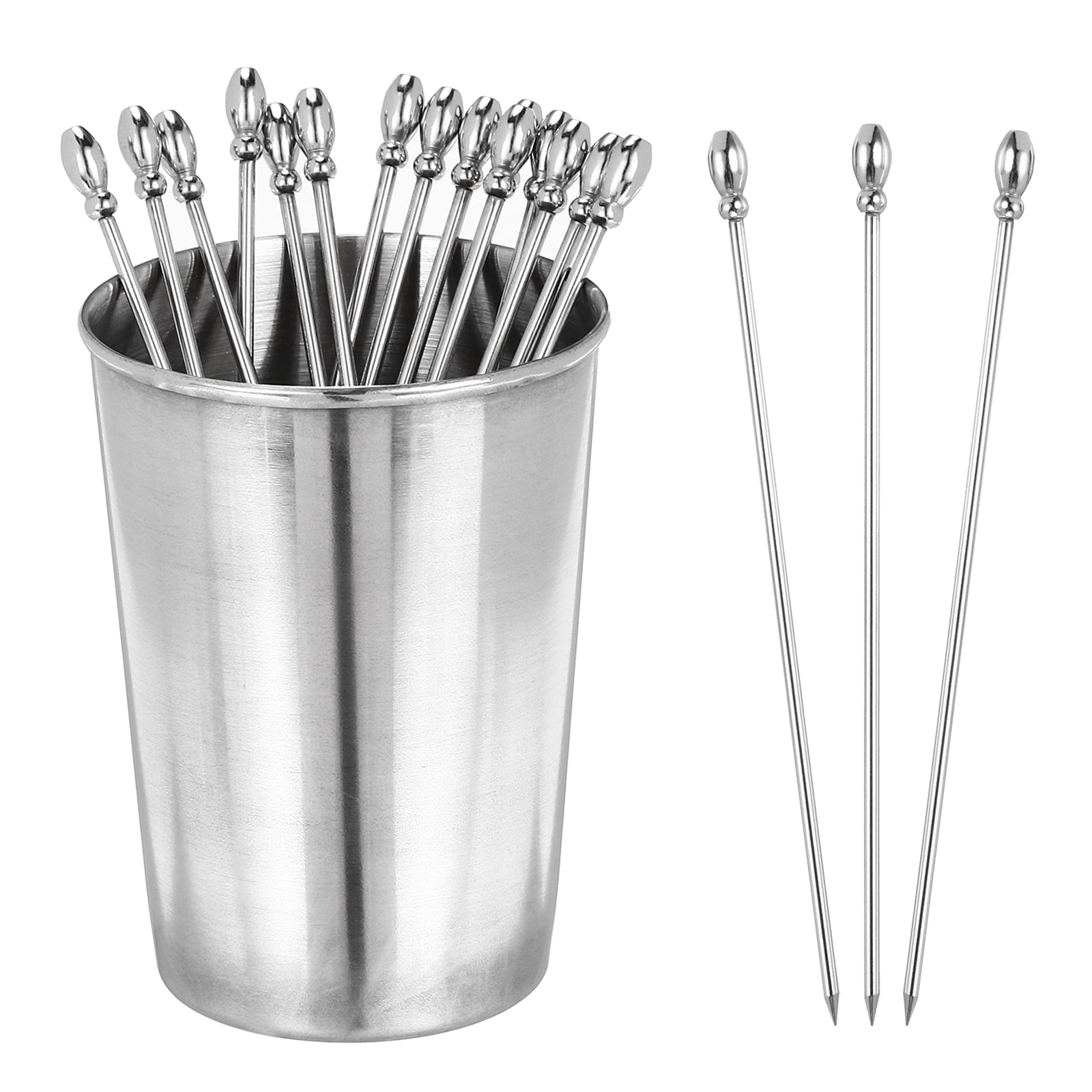 Prodyne Bloody Mary Cocktail Skewers with Metal Garnish Heads, Set