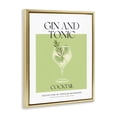 thumbnail image 3 of Stupell Industries Minimal Gin and Tonic Food & Beverage Painting Gray Floater Framed Canvas Art Print Wall Art, 25 x 31, 3 of 9
