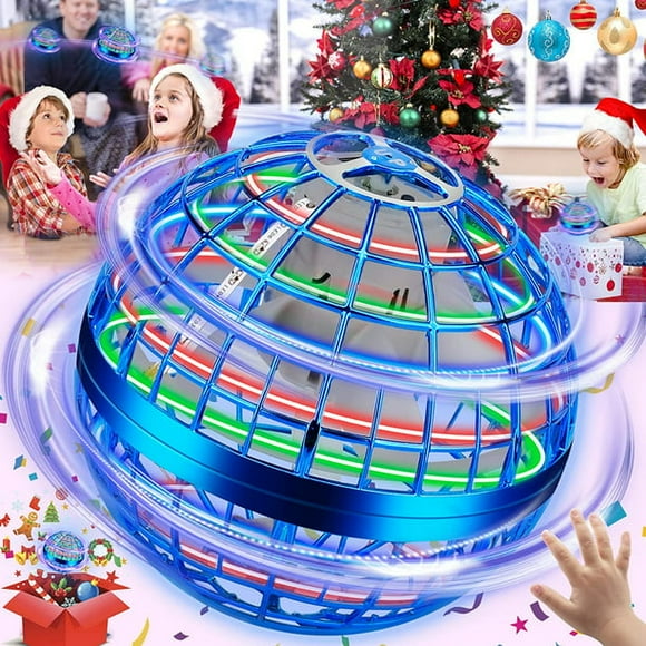 Hand Controlled Mini Flying Orb Toys with Led Light, Globe Shape Spinning Flying Ball for Kids