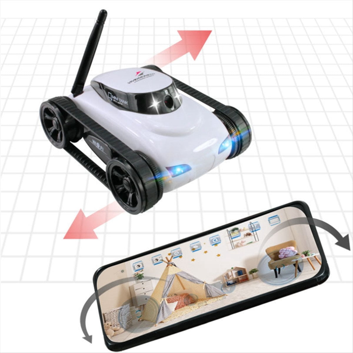 FPV WIFI RC Car Real Time Mini Camera Video Remote Control Robot