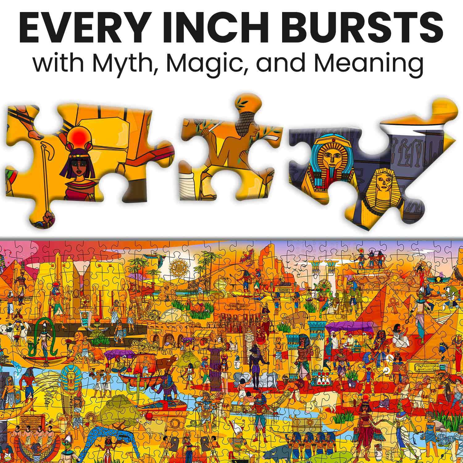 Quokka Jigsaw Puzzles 1000 Pieces – Egyptian Mythology Puzzles for Adults – Puzzle Game with Secret Tasks and Audio Story