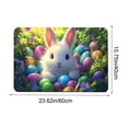 thumbnail image 4 of Naxoaeo Easter Half Circle Door Mat, Non-Slip Absorbent Rug for Kitchen, Entryway, Bathroom, 16x24 Inches, Washable Floor Mat with Holiday Decor, Colorful Spring Home Decor Doormat, 4 of 7