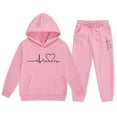 thumbnail image 3 of Tiijoy Big Girls Hoodie Set Graphic Active Hoodie and Sweatpants Outfits, Sizes 9-10, 3 of 3