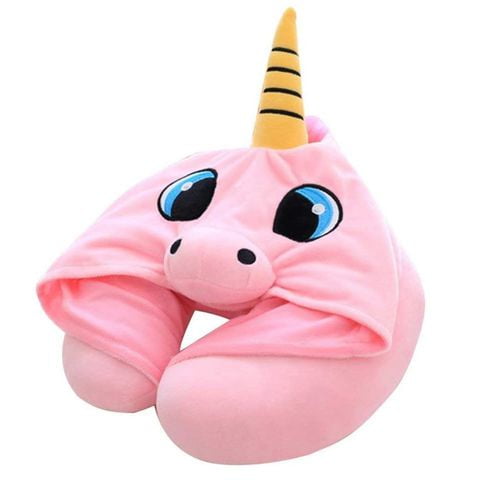 SHIYAO Unicorn Neck Pillow for Airplane Travel Adults & Kids Travel