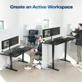 thumbnail image 6 of VIVO Black Electric Stand Up Desk Frame, Single Motor Standing Adjustable Base, 6 of 7