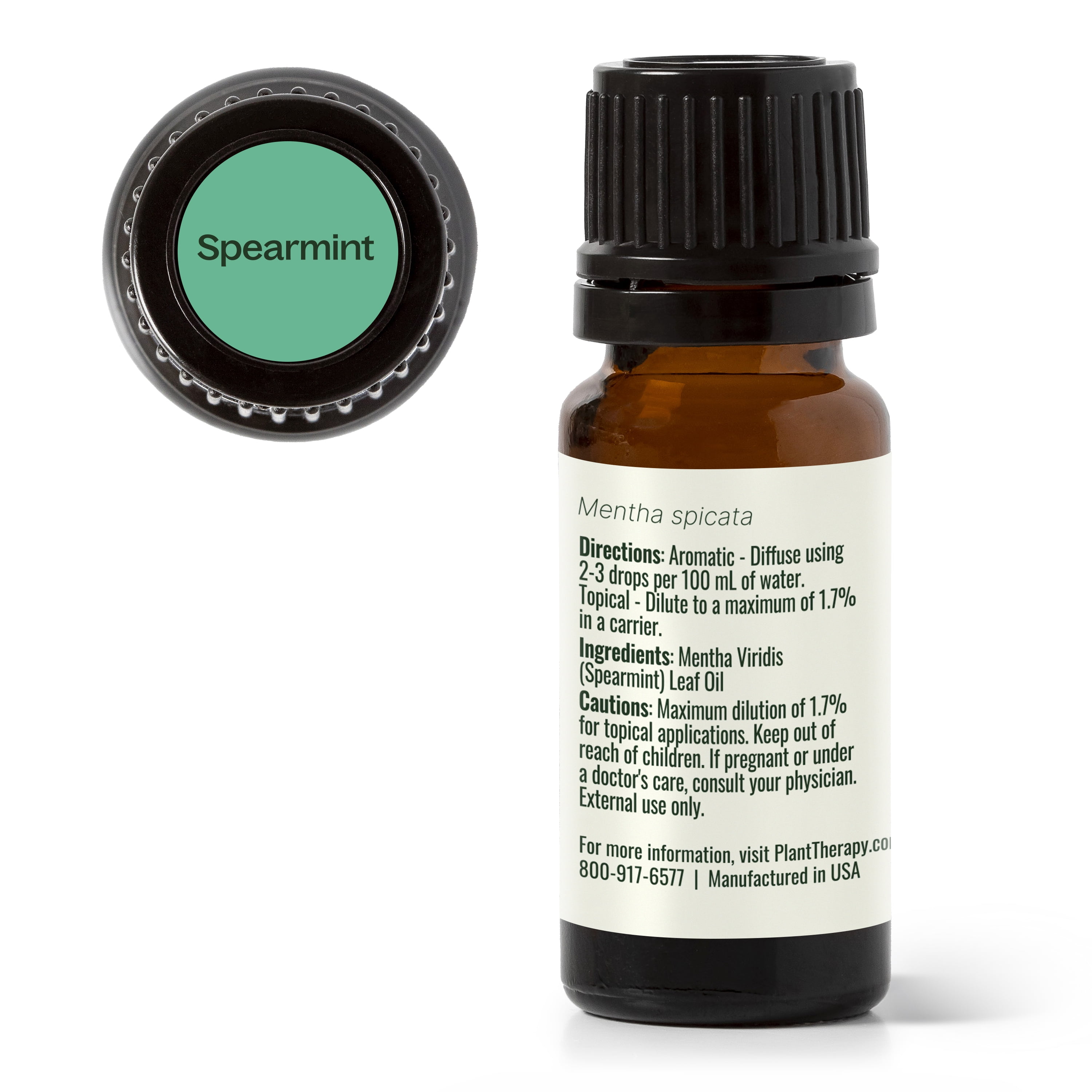 Plant Therapy Spearmint Essential Oil 10 mL (1/3 oz) 100% Pure, Undiluted, Natural Aromatherapy