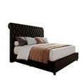thumbnail image 3 of VanAcc 52.8" High Upholstered Bed Frame King Size Platform Sleigh Bed with Deep Button Tufted Headboard/Easy Assembly/Black, 3 of 10