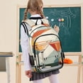 thumbnail image 7 of FORMRS Unisex School Backpack 17" Student Travel Bag with Laptop Compartment, Mid Century Orange Juice, 7 of 7
