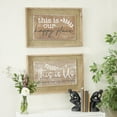 thumbnail image 2 of DecMode Brown Wood Farmhouse Wall Decor, Set of 2, 2 of 8