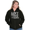 thumbnail image 4 of US Army Girl Military Star Logo Womens Plus Size Graphic Zipper Hoodie Brisco Brands 3X, 4 of 5