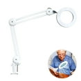 thumbnail image 1 of Adjustable Metal Swing Arm Magnifying Desk Lamp, Memory Function, LED Lighted Magnifier Light for Reading/Crafts/Close Work, 1 of 9