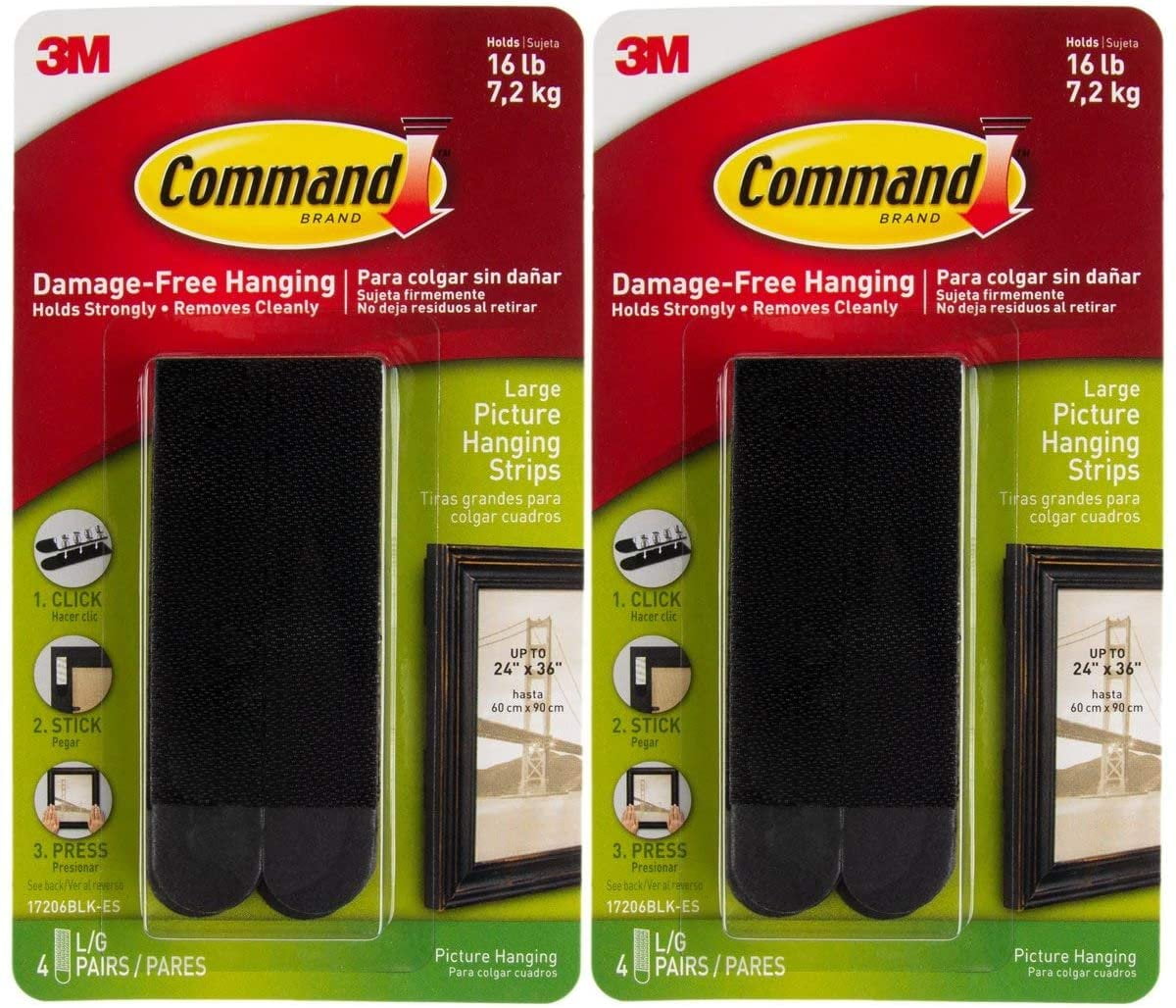 Command Strips 17206Blk Comm Pic Hang Large