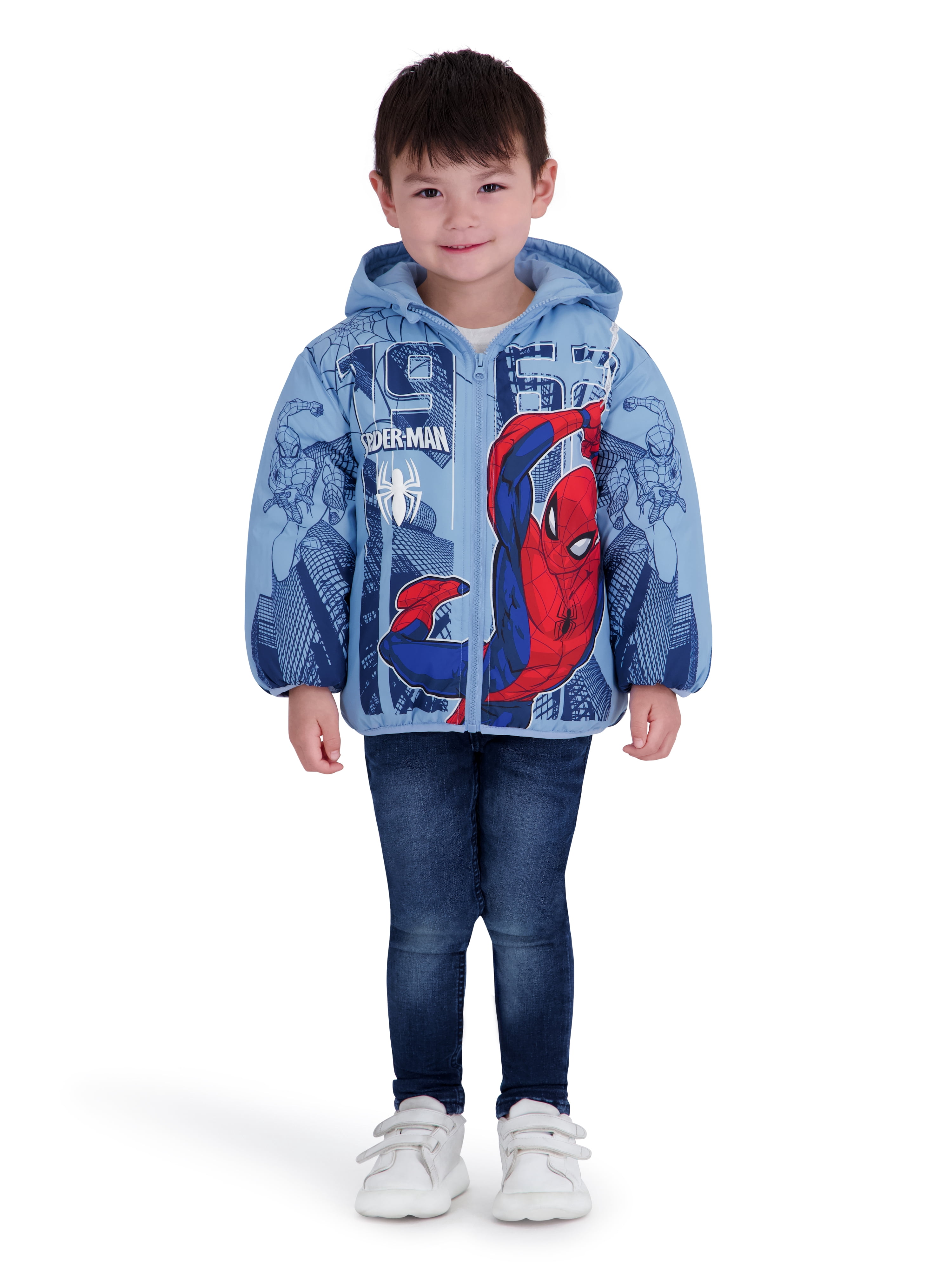 Spider-Man Toddler Boy Puffer Jacket, Sizes 12 Months-5T