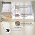 thumbnail image 4 of Glory Patio Round Coffee Table for Living Room, Bedroom, Modern Table with Clear Tempered Glass, 4 of 6