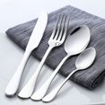 thumbnail image 1 of Cubiertos Cubiertos Cubiertos En Acero Inoxidable 18/10 Con Cuchillo, Tenedor, Cuchara Y Cucharadita, Acero Inoxidable,11 Feliz Sencillez, 1 of 5