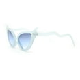 thumbnail image 3 of Snake Serpent Jewel Frame Plastic Cat Eye Diva Sunglasses All Blue, 3 of 4