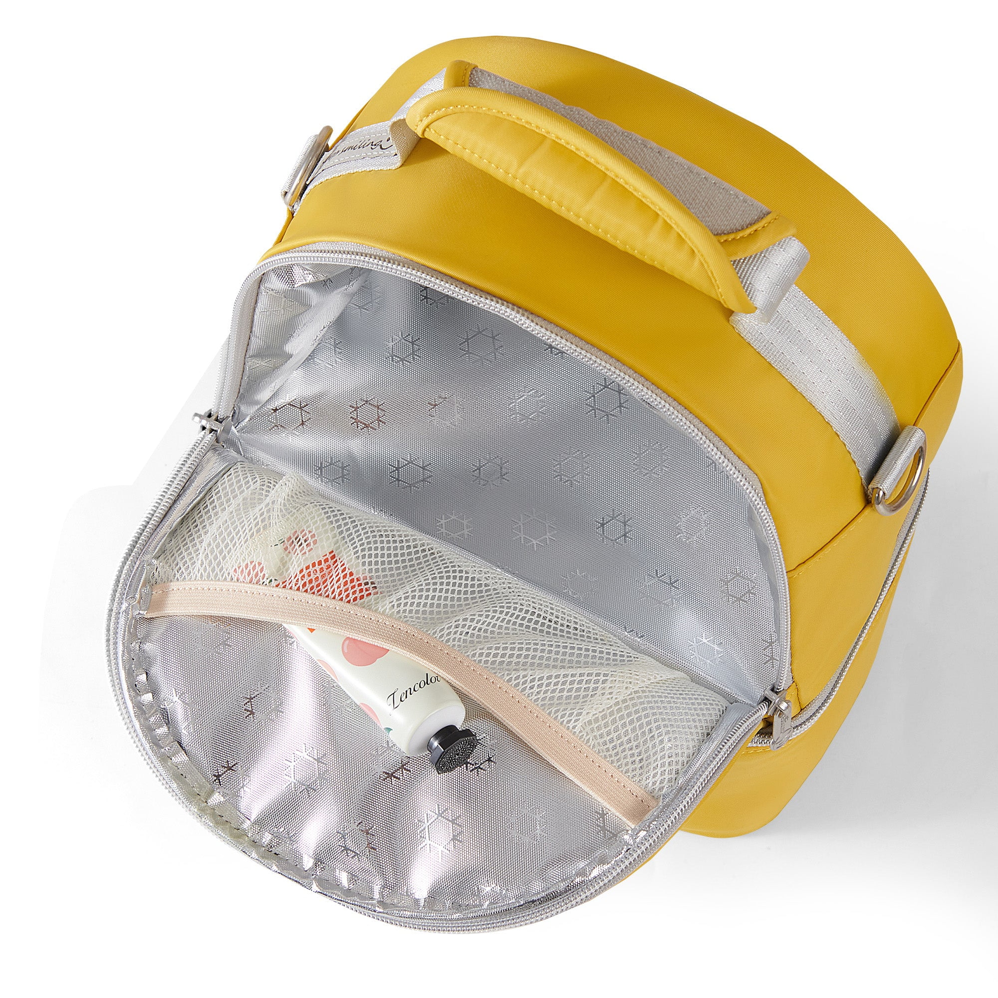 Sunveno Insulated Lunch Box Double Deck Cooler Bag, Yellow
