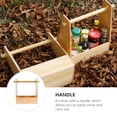 thumbnail image 3 of 1 Pce Boîte de Rangement en Bois Étui de Rangement de Camping Contenant Extérieur avec Poignée, 3 of 5