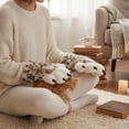 thumbnail image 7 of Byfri Leopard Print Furry Gloves with Pink Pads 32cm Warm Plush Mittens for Winter Festive Events, 7 of 7