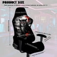 thumbnail image 4 of TSOVTHRID Black Owl Moon Print Gaming Chair Slipcover Set of 4, Stretchable Computer Chair Protection with Armrest Cushion Anti-Dust Gaming Chair Slipcover with Elastic Bottom, 4 of 7