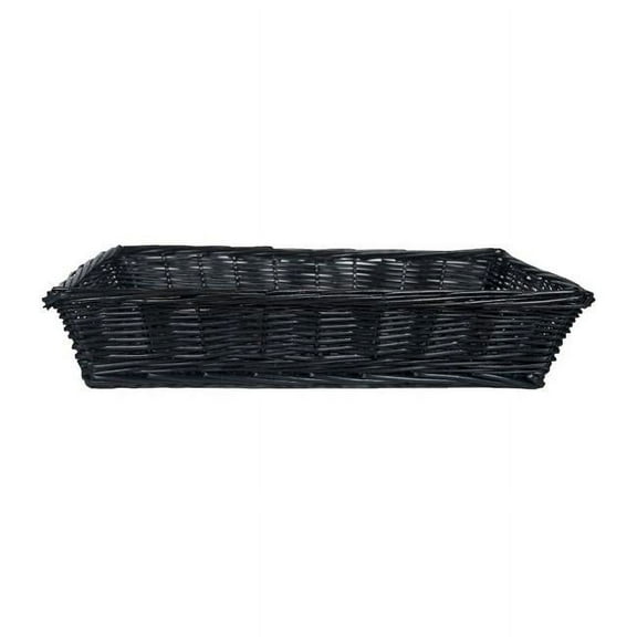 Black Rectangular Willow Basket