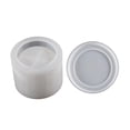 thumbnail image 2 of Vaso redondo de silicona para velas, molde cilíndrico para velas, maceta para flores, bandeja para joyas, contenedor de almacenamiento para regalo de Patrón de hojas, 2 of 8