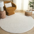 thumbnail image 2 of SAFAVIEH Penelope Marcelyn Solid Shag Area Rug, Ivory, 6'7" x 6'7" Round, 2 of 10