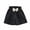Black, variant on Girls' Pleated School Shorts with Bow Detail - Cute High Waist Pull-On Skort for Spring Summer Uniform & Casual Daily Wear