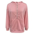 thumbnail image 7 of Tops for Women Women's Solid Color Sweatshirt Women's Zip Up Hoodie Pullover Casual Long Sleeve Full Zip Jacket With Stand Collar For Daily Wear All Season Comfort, 7 of 7