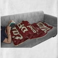 thumbnail image 6 of Eat Drink and Be Merry Soft Flannel Fleece Blanket, Christmas Theme Noel Typography on Stars Snowflake Background, Cozy Plush for Indoor and Outdoor Use, 60" x 80", Red Beige Green, by Ambesonne, 6 of 6