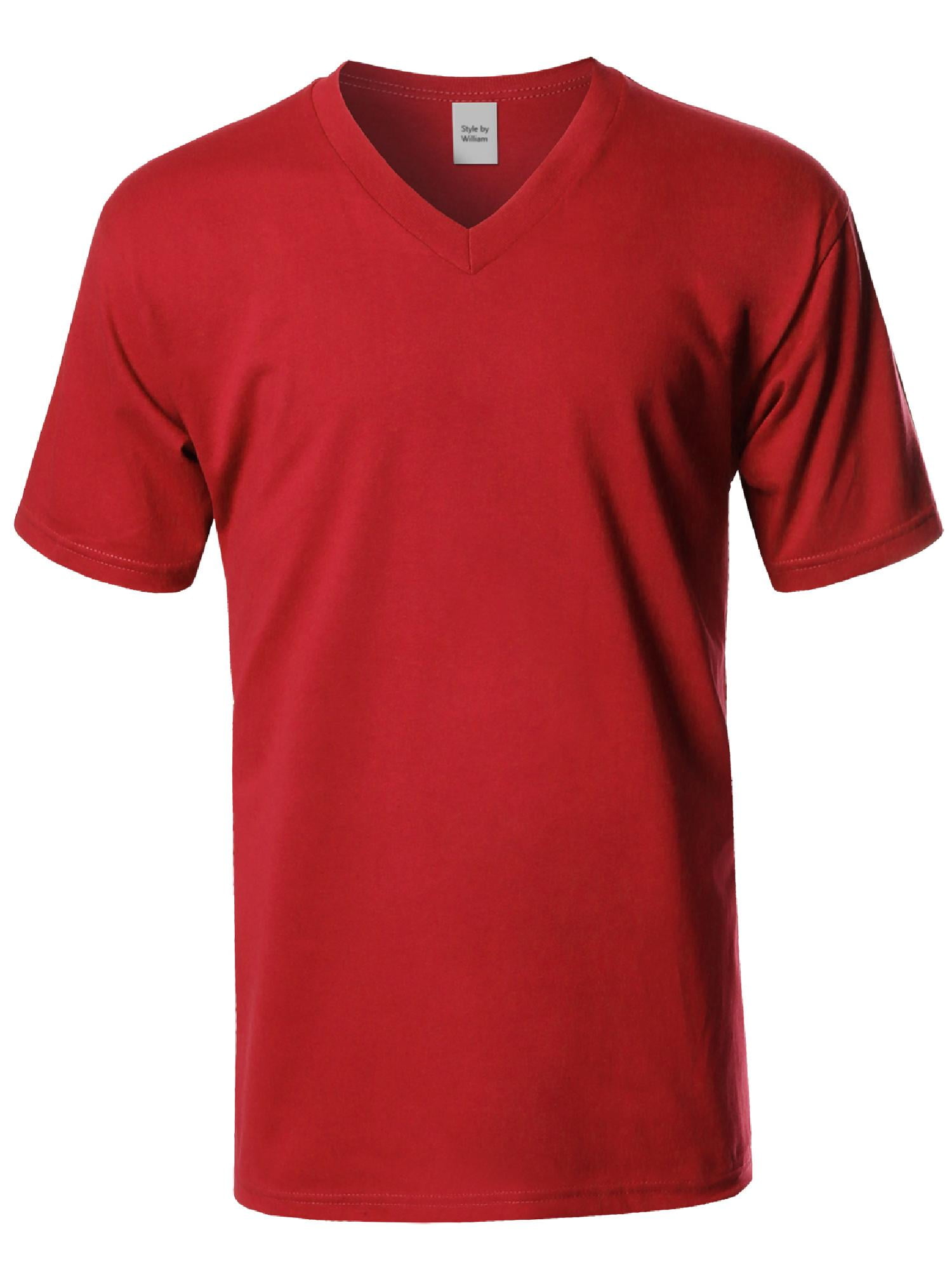 FashionOutfit Men's Basic Short Sleeve V-neck Cotton T-shirt S-5XL ...