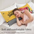 thumbnail image 5 of Sweet Summer Throw Pillow Covers Watermelon Juice Bee Lemon Black White Plaid Yellow Decorative Lumbar Pillow Cover Rectangle Cushion Case for Sofa Couch Bed Living Room Bedroom 20 X 54 Inches, 5 of 9