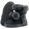 thumbnail image 4 of DADAWEN Womens Snow Boots Ankle Booties with Faux Fur Warm Cozy Winter Shoes Cute Fashionable Black Boots 7US, 4 of 6