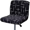 thumbnail image 2 of (Color : Black, Size : 6pcs) Bar Stool Covers With Back6 Pack Low Back Chair Covers Square Stretch Swivel Barstool Cover Counter Stool Pub Chair Slipcover Protector For Dining Room, 2 of 5