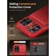 thumbnail image 4 of ABDFHE-for iPhone 17 Case Wallet with Card Holder (4 Cards) [RFID Blocking] & Slide Camera Cover, Military Grade Drop Protection, Rugged Hard Back & Silicone Edge Phone Case, 6.3" 2025, Red, 4 of 4