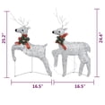 thumbnail image 5 of Benjara Outdoor 120 LED Light Christmas Decor Reindeer Set of 6- Silver Metal, 5 of 9