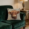 thumbnail image 4 of Tuvgenk Indoors Throw Pillow Covers Polyester 18x18 In Embroidered Pillowcases Decor Cow Multicolor for Patio, 4 of 6