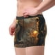thumbnail image 2 of Balery Adorable Otter Pair Hug Calzoncillos bóxer para hombre, ropa interior de algodón suave y transpirable con cinturilla de nailon-Small, 2 of 5
